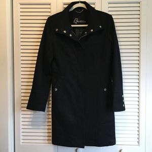 Women's Long Black Jacket by Guess